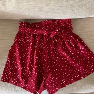 SHEIN Polka dotted high waisted shorts